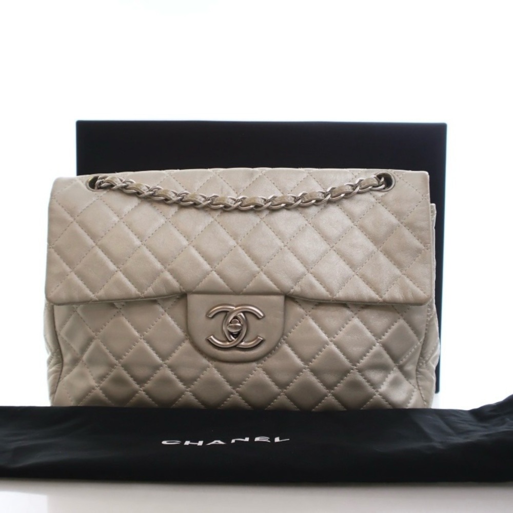 Chanel Maxi Single Flap Bag Vintage Chanel Handbag Chanel Metallic Bag Chanel